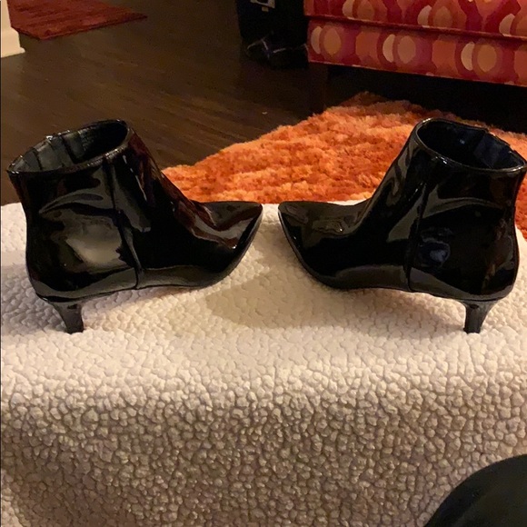Black Patent Leather Ankle Boots - Picture 2 of 7